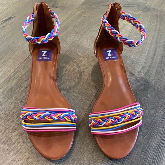 Zee Alexis Shoes - Zee Alexis Colorful Strap Sandals Size 8